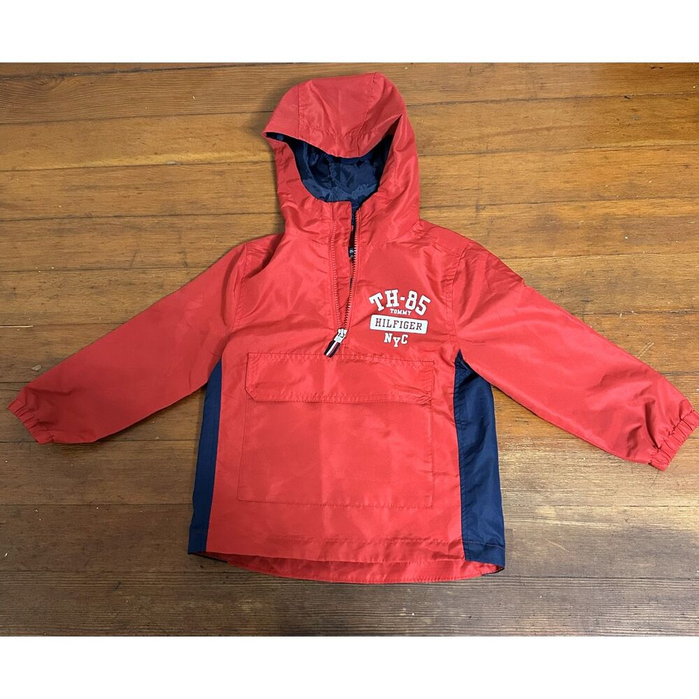 Tommy Hilfiger Toddler 4T Red Windbreaker Anorak Jacket